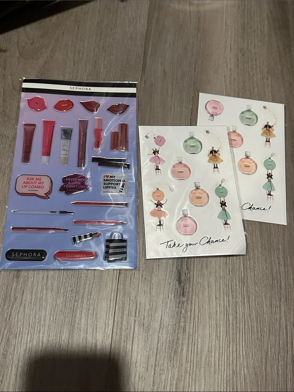 Sephora Lip & chance stickers